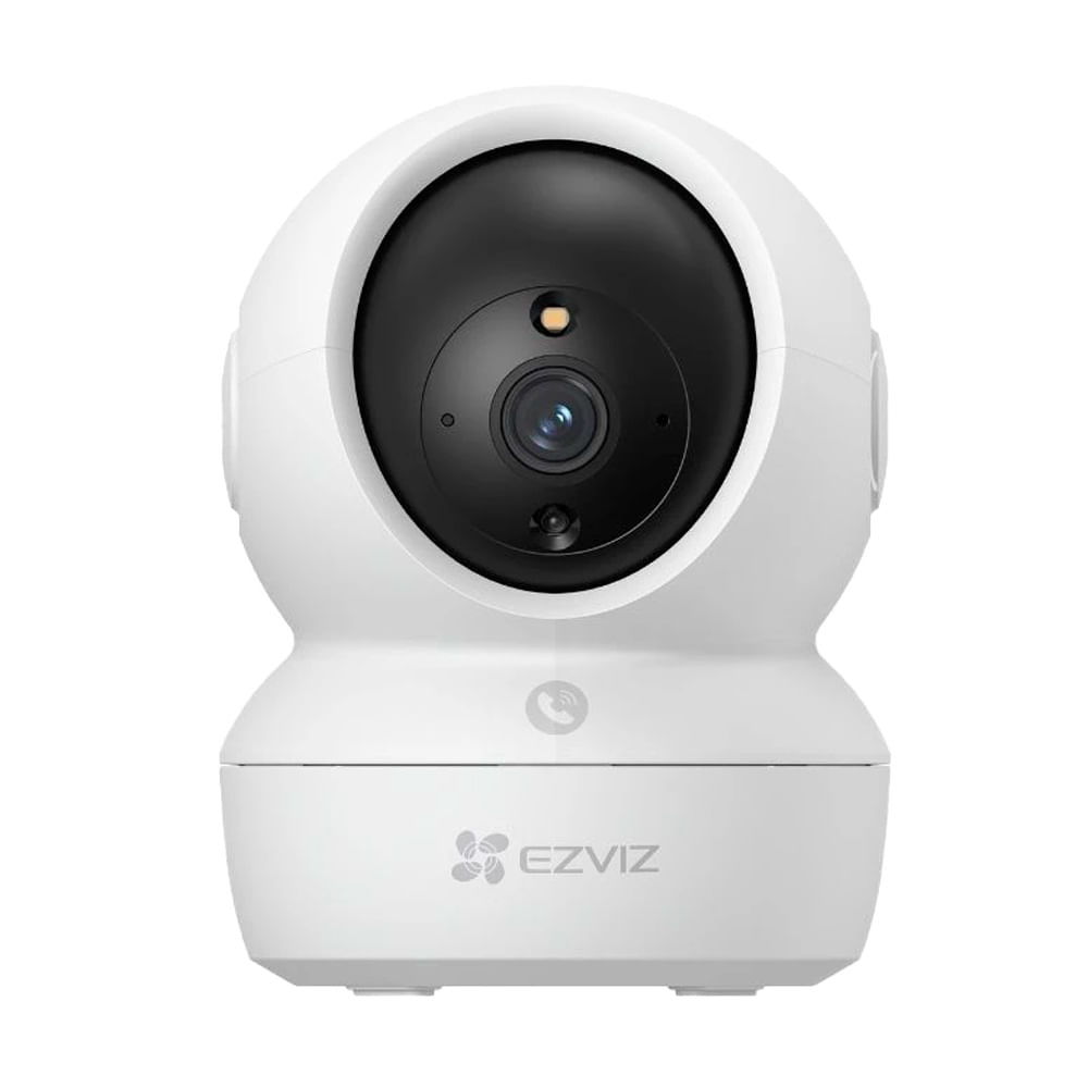 Cámara de seguridad para interiores Ezviz H6C 2K 4MP, visión nocturna, audio bidireccional, rotación 360°, blanco